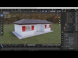 Blender con addon "ArchipackPro" PARTE N.2 : modellazione tetto / inserimento porte / finestre