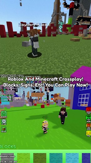Minecraft and Roblox Crossplay Collaboration