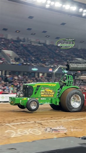 15K views · 251 reactions | "Wicked Whitetail" Super Farm Tractor pulling down the track inside Freedom Hall at the National Farm Machinery Show Championship Pull! The 2026 NFMS Championship Pull is February 11-14! Check out ChampPull.org for event info and pullers list! #ProPulling #PoweredByScience #IHRA | Pro Pulling League | Facebook