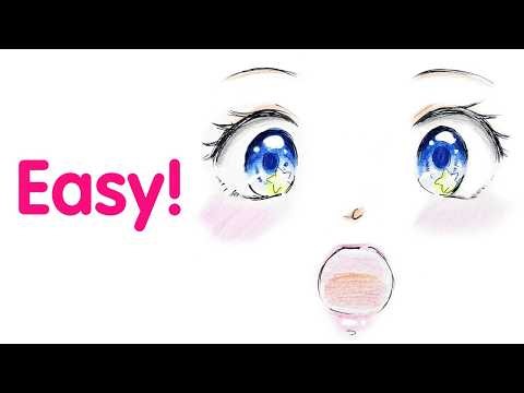 How to Draw SURPRISED Anime Eyes (Easy for Beginners) Step by Step | Slow Tutorial for Beginners