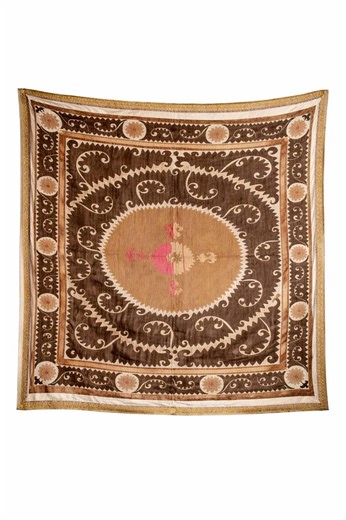 200x175cm Samarqand Vintage Hand Embroidery Beige Throw Suzani,1960s. - Etsy