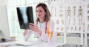 Traumatologist Examines X-ray Legs Model Knee Stock Footage Video (100% Royalty-free) 1100898711 | Shutterstock
