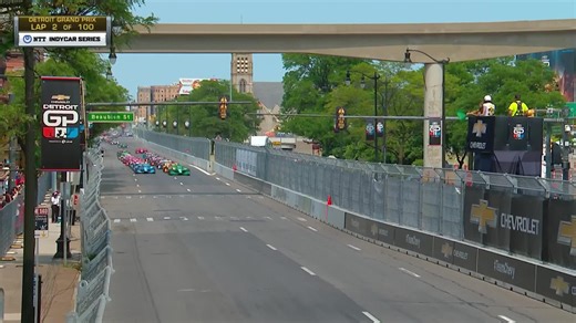 Motor City street fight starting out with a punch. Callum Ilott's day is done after connecting with Kyle Kirkwood. #INDYCAR // #DetroitGP | NTT INDYCAR SERIES