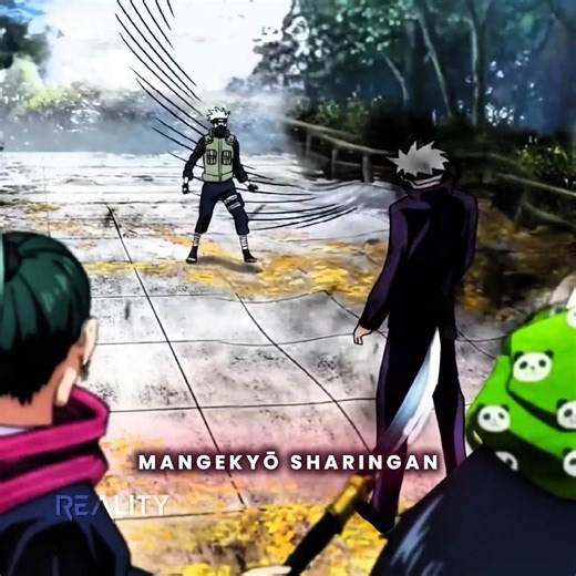 Kakashi enters Jjk verse and fights Gojo (part 4) #animeedit #gojo #kakashi #jjk #naruto #sukuna