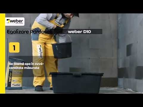 Cum să aplici şapa de egalizare weber D10