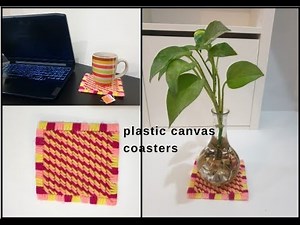 How to make easy Plastic Canvas Coaster || Multipurpose Coasters || DIY