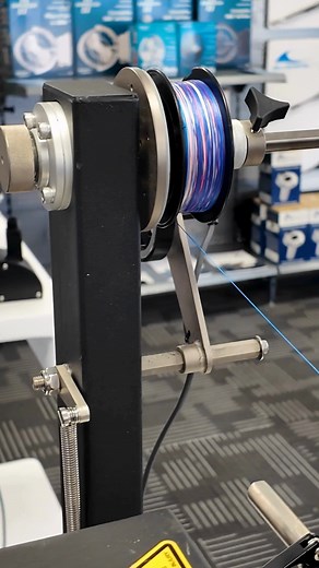 7.6K views · 25 reactions | The BlueWing Fishing Tackle Auto Line Winder takes the hassle out of winding your line. Just set your length and spool width, hit go, and let it do the work for you. With touchscreen controls, even winding, and compatibility across most reels, it’s the ultimate tool for anyone who needs their hands free for other tasks  | Reelax Marine and Gamefishing | Facebook