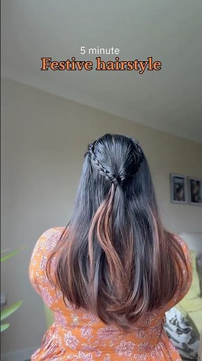 Easy 5min festive hairstyle #hairstyle #shorts #youtubeshorts #trending #viral