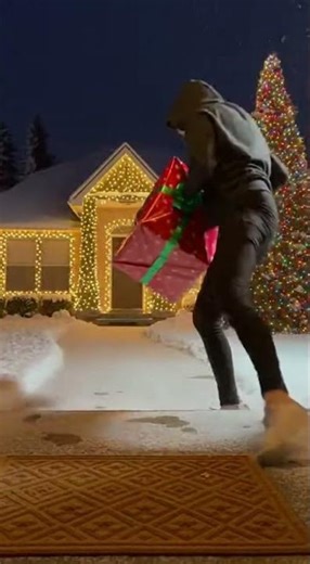 Porch exploding package box with glitter #funny #prank #christmas