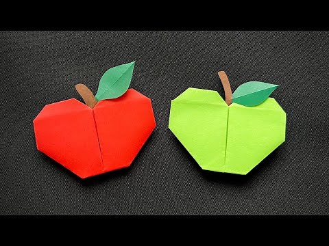 Apfel basteln aus Papier 🍎 Herbst Dekoration basteln aus Papier 🍏 DIY Apple