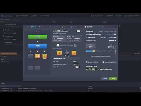 Jelastic PaaS short demo for hosting service providers