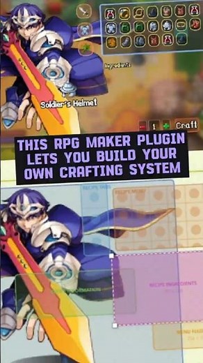A Crafting plugin that lets you design the UI #rpgmaker #gamedev #gaming