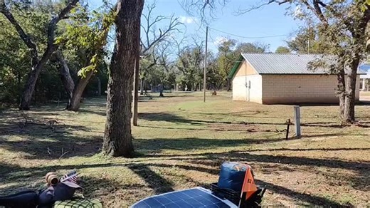 Camp 123 is in a city park that has camp spots all around the east perimeter. No signs anywhere, no office, but there's reservation cards hanging on some spots from people that had already left. Weird. I chose my spot and set up, some people came and had a party, then a police officer rolled thru and saw me so he stopped and told me I needed to pay for a spot if I'm gonna be here past sundown. Said if I could show a receipt from the website for payment I'd be cool. I looked and looked and eventu