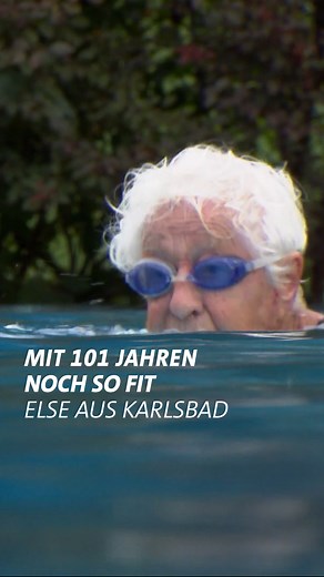 1.8M views · 46K reactions | Else ist 101 Jahre alt. Die Seniorin geht beinahe täglich schwimmen im Freibad Karlsbad. | Landesschau Baden-Württemberg | Facebook