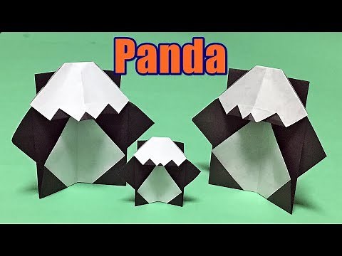 Origami Panda Easy Instructions - How to Make a Paper Panda Easy but Cute for Kids