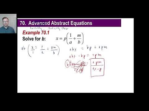 Saxon Math - Algebra 2: 3rd Edition (Lesson 70 - Advanced Abstract Equations)