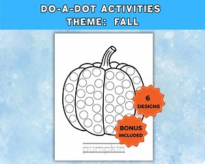 Do-a-dot Marker Activity Set, Preschool Fine Motor Activities, Supports Occupational Therapy, Includes Tracing Letters, Fall Curriculum - Etsy