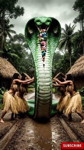 🐍What could be lurking inside the snake’s swollen belly?😨❓