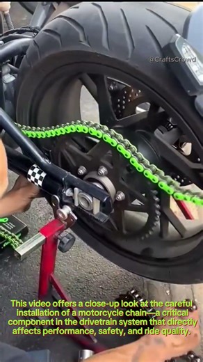 How to Install a Motorcycle Chain Properly 🔧 #MotorcycleMaintenance