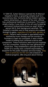 44K views · 977 reactions | Centuries ago, Islamic hospitals pioneered free, universal healthcare for all. #history #historyfacts #medicalhistory #worldhistory | Historical Marvels | Facebook