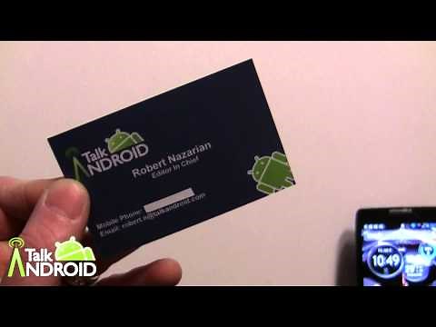 Hands on Demo of NFC Business Cards from TapMyBiz