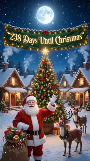 🎅 Only 238 Days Until Christmas 2026 🎄 Magical Countdown Begins! ✨ #christmas2026
