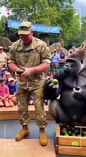 Unbelievable Face-Off: Gorilla vs U.S. Officer