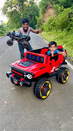 RC Monster Truck vs Big Red Jeep | Ultimate Outdoor Adventure! 🔥