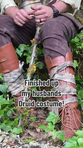 Finished my husbands Druid costume he’ll be wearing for the Ren Faire this year! Can’t wait to go in a few weeks! #druid #costume #cosplay #renfairecosplay