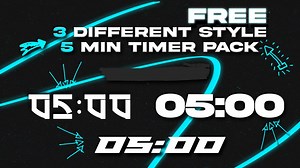 5 min countdown timer pack 3 Clean 5 min timer animation