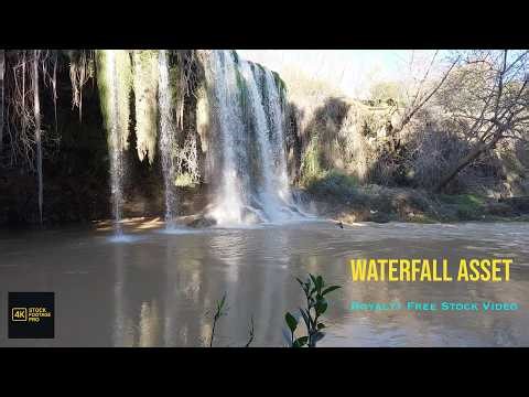 Amazing 4K Waterfall Slow Motion | Cinematic Silent Stock Footage & Nature B-Roll