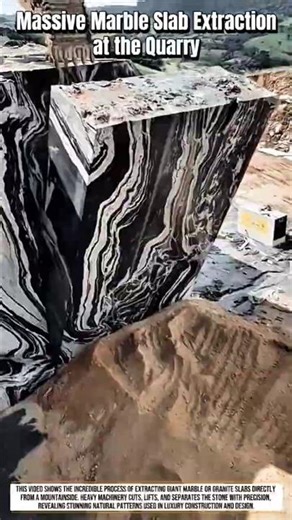Massive Marble Slab Extraction at the Quarry