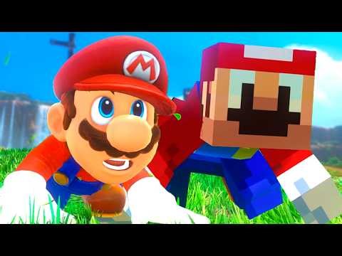 Super Mario Odyssey: Mario vs Minecraft Mario (Comparison) - Full Game Walkthrough