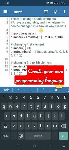 How to change or add elements in Array Python Program | Python Array program