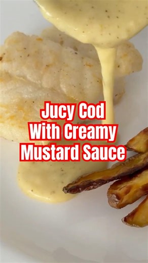 German Weeknight Dinner: Jucy Cod with Mustard Sauce #easyrecipes