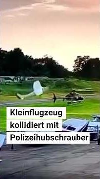 Small plane crashes into police helicopter