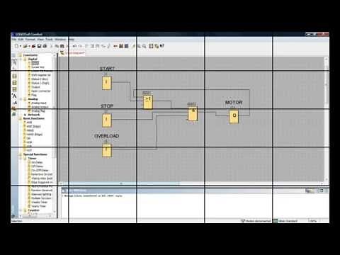 Siemens Logo tutorial- Motor Start/Stop control circuit (FBD)