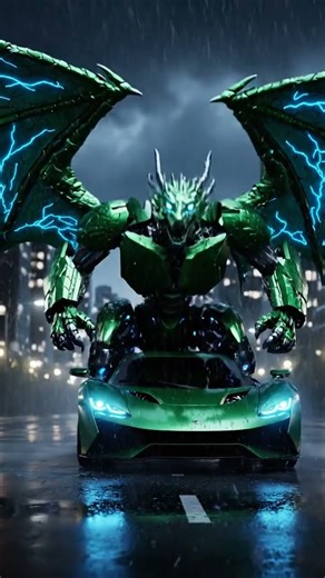 Car Transforms into a Dragon Transformer | Epic 3D Animation #cartransformation #transformers