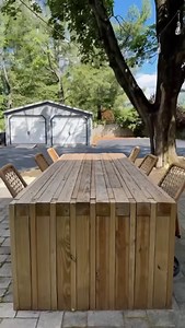 Modern patio table build that turns heads