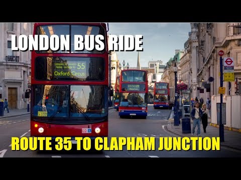 London Bus Route 35 Full Journey From Shoreditch to Clapham Junction