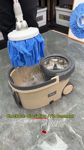 Mop & Bucket with Wringer Set 👍 360 Spin Mop and Bucket 👍 Spin Mop #floor #mop #shorts 5
