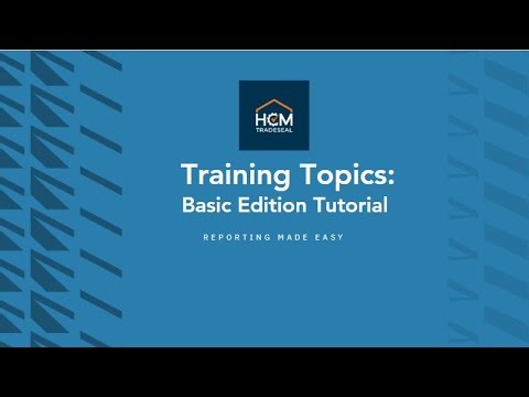Training Topics: Basic Edition Tutorial