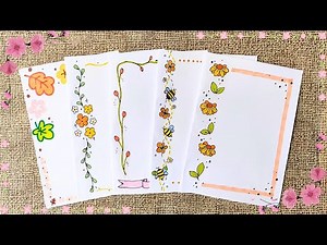 Simple & Easy Flower Border Design for Notebooks / Projects / Assignments / Front Page & Cover Page