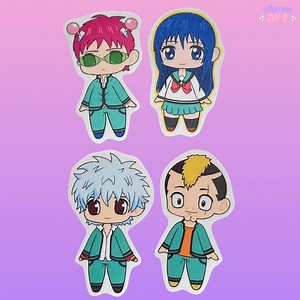 The Disastrous Life of Saiki K. Anime Fan Art Stickers, Handmade - Etsy