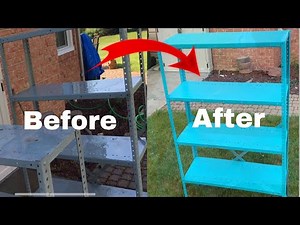 Spray Painting Shelfs | DIY Easy Projects | first time Spray Painting | Free Shelf looks like NEW!