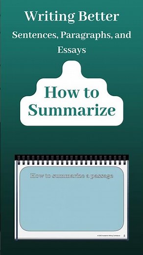 How to Summarize #summary #argumentativewriting #essaywriting #academicwriting