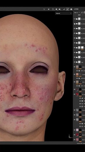 Create Realistic Skin Textures in Substance Painter – Step-by-Step Tutorial #substancepainter #3dart