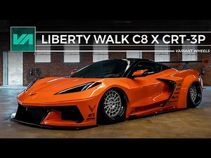 LIBERTY WALK CORVETTE C8 ON CUSTOM THREE PIECE WHEELS!