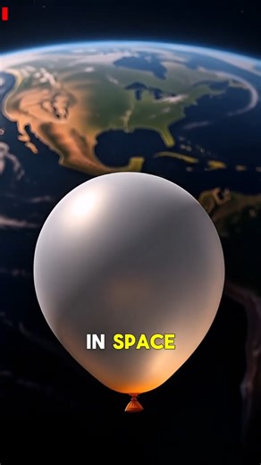 What If You Pop a Balloon in Space? 😳(Real Science) #shorts #Shortsfeed #space #universe # science