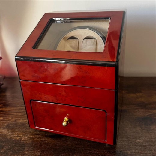 Vintage Watch Winder Storage Box | Non-working Watch Winder | Holds 4 Watches | Wood Finish Watch Case | Repair Project or Display - Etsy